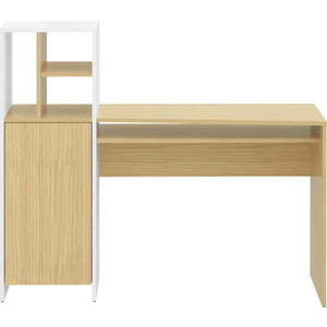 Pracovní stůl s deskou v dubovém dekoru 130x50 cm Mitch - TemaHome obraz