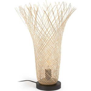 Bambusová stolní lampa v přírodní barvě s bambusovým stínidlem (výška 50 cm) Citalli – Kave Home obraz