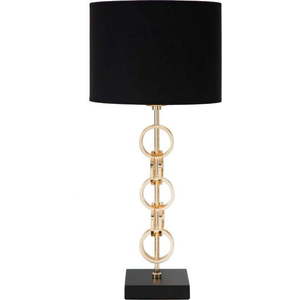 Stolní lampa v černo-zlaté barvě Mauro Ferretti Glam Rings, výška 54, 5 cm obraz