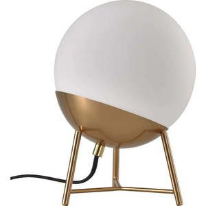 Bílá LED stmívatelná stolní lampa se skleněným stínidlem (výška 32 cm) Chelsea – House Nordic obraz