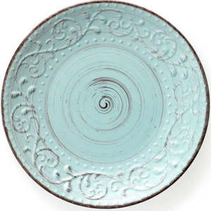 Tyrkysový jídelní talíř z kameniny Brandani Serendipity, ⌀ 27, 5 cm obraz