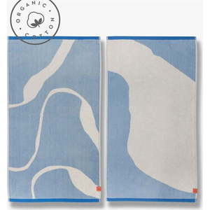 Bílo-modré ručníky v sadě 2 ks z Bio bavlny 50x90 cm Nova Arte – Mette Ditmer Denmark obraz