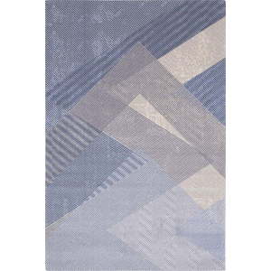 Světle modrý vlněný koberec 133x180 cm Mesh – Agnella obraz