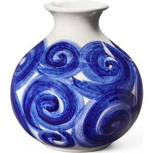 Modrá ručně malovaná váza z kameniny Tulle – Kähler Design obraz