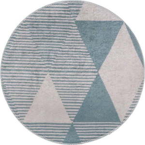 Modrý pratelný kulatý koberec ø 120 cm Yuvarlak – Vitaus obraz