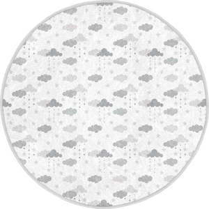 Dětský koberec ve světle šedo-bílé barvě ø 80 cm Comfort – Mila Home obraz