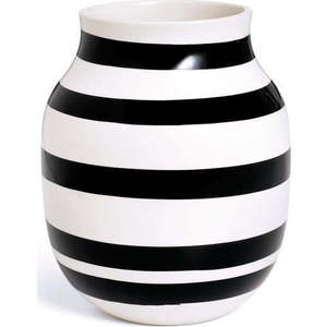 Černo-bílá kameninová váza Kähler Design Omaggio, výška 20 cm obraz