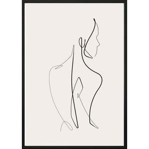 Plakát v rámu 40x50 cm Sketchline Naked – DecoKing obraz