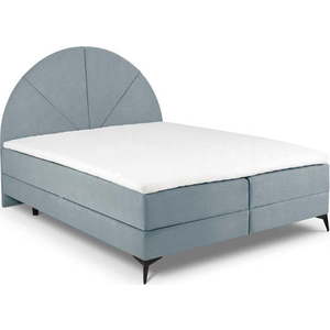 Světle modrá boxspring postel s úložným prostorem 160x200 cm Sunset – Cosmopolitan Design obraz
