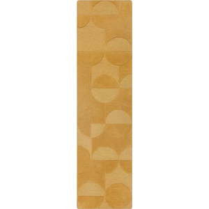 Okrově žlutý vlněný koberec běhoun 60x230 cm Gigi – Flair Rugs obraz