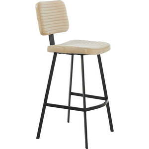 Béžová kožená barová židle 103 cm Masana – Light & Living obraz