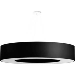 Černé závěsné svítidlo s textilním stínidlem ø 90 cm Galata – Nice Lamps obraz