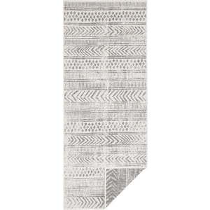 Šedo-krémový venkovní koberec NORTHRUGS Biri, 80 x 350 cm obraz