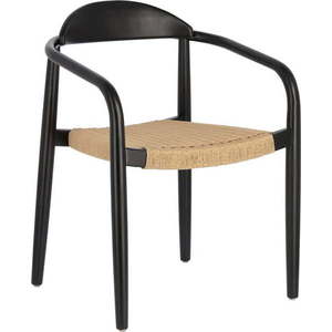 Béžovo-černá zahradní židle z eukalytového dřeva Kave Home Glynis obraz