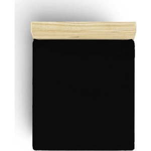Černé napínací bavlněné prostěradlo 140x190 cm - Mijolnir obraz