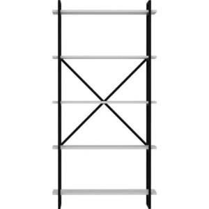 Černobílý regál 90x180 cm Elston – Kalune Design obraz