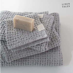 Světle šedý ručník 50x70 cm Honeycomb – Linen Tales obraz
