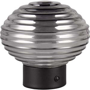 Černo-šedá stmívatelná LED stolní lampa se skleněným stínidlem (výška 14, 5 cm) Earl – Trio obraz