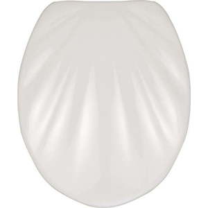 Bílé WC sedátko se snadným zavíráním Wenko Premium Sea Shell, 45, 5 x 38 cm obraz