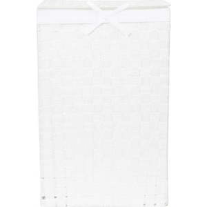 Bílý koš na prádlo s víkem Compactor Laundry Basket Linen, výška 60 cm obraz