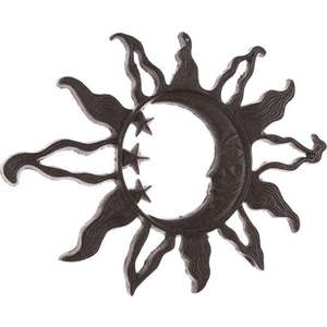 Černá venkovní litinová nástěnná dekorace Dakls Sun obraz
