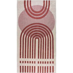 Červeno-bílý pratelný koberec 160x230 cm – Vitaus obraz
