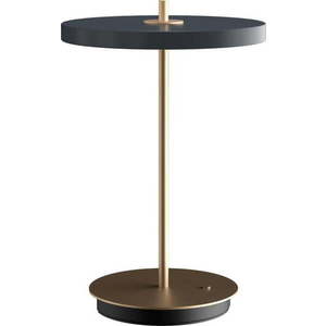 Antracitová LED stmívatelná stolní lampa s kovovým stínidlem (výška 31 cm) Asteria Move – UMAGE obraz