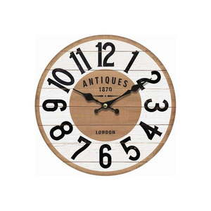 Dřevěné nástěnné hodiny Dakls Vintage, ø 34 cm obraz