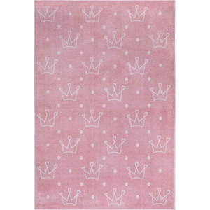 Růžový dětský koberec 120x170 cm Crowns – Hanse Home obraz