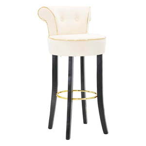 Krémová sametová barová židle 96 cm Luxy – Mauro Ferretti obraz