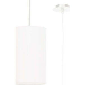 Bílé závěsné svítidlo s textilním stínidlem ø 15 cm Volta – Nice Lamps obraz