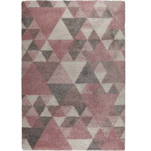 Růžovo-šedý koberec Flair Rugs Nuru, 80 x 150 cm obraz