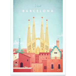 Plakát Travelposter Barcelona, 50 x 70 cm obraz