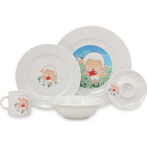 5dílný dětský porcelánový jídelní set Kütahya Porselen Sheep obraz