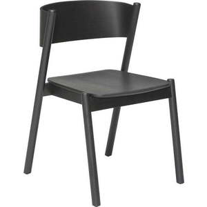 Černá jídelní židle z dubového dřeva Oblique - Hübsch obraz