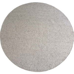 Světle šedý vlněný kulatý koberec ø 250 cm Auckland - Rowico obraz