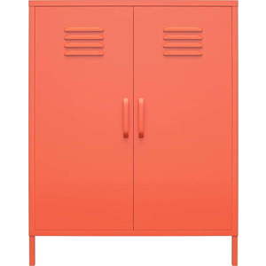 Oranžová kovová skříňka Novogratz Cache, 80 x 102 cm obraz
