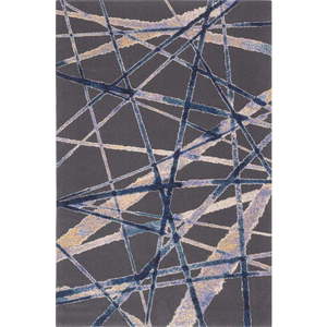 Tmavě modrý vlněný koberec 100x180 cm Sticks – Agnella obraz