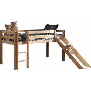 Vyvýšená dětská postel z borovicového dřeva 90x200 cm v přírodní barvě PINO – Vipack obraz