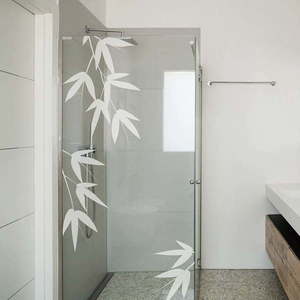 Samolepka na dveře od sprchy Ambiance Bamboo Leaves obraz