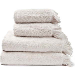 Sada 2 krémových ručníků a 2 osušek ze 100% bavlny Bonami Selection, 50 x 90 + 70 x 140 cm obraz
