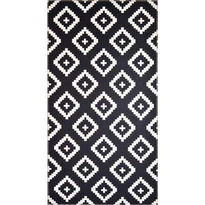 Černobílý koberec Vitaus Geo Winston, 50 x 80 cm obraz