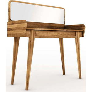 Toaletní stolek z dubového dřeva se zrcadlem 110x45 cm Retro - The Beds obraz
