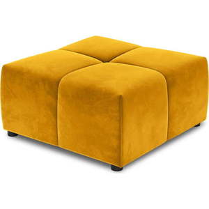 Žlutý sametový modul pohovky Rome Velvet - Cosmopolitan Design obraz