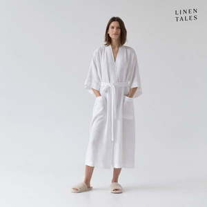 Bílý lněný župan velikost L/XL Summer – Linen Tales obraz