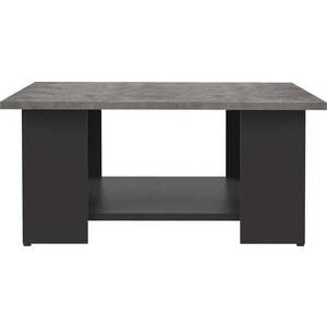 Černý konferenční stolek s deskou v dekoru betonu 67x67 cm Square - TemaHome obraz