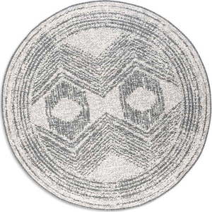 Krémovo-šedý kulatý venkovní koberec ø 100 cm Gemini – Elle Decoration obraz