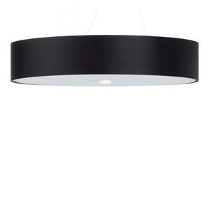Černé závěsné svítidlo s textilním stínidlem ø 70 cm Herra – Nice Lamps obraz