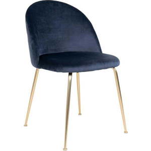 Sametové jídelní židle v modro-zlaté barvě v sadě 2 ks Geneve – House Nordic obraz