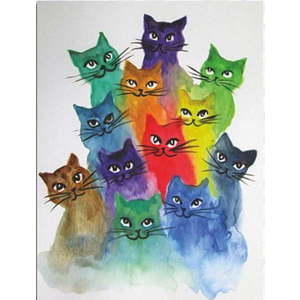 Obraz na plátně Happy Cats, 30 x 40 cm obraz